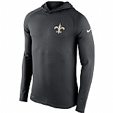 Men's New Orleans Saints Nike Charcoal Stadium Touch Hooded Performance Long Sleeve T-Shirt,baseball caps,new era cap wholesale,wholesale hats